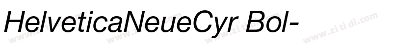 HelveticaNeueCyr Bol字体转换